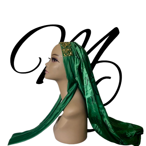 Unique Green blinged bonnet | It's The Best For Long Hair